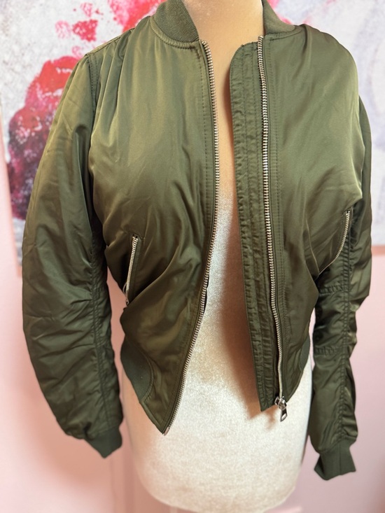 Topshop Jackets & Blazers - Topshop Olive Bomber Jacket in Military Green